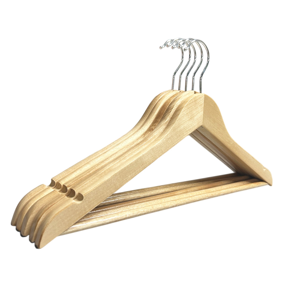 Eco-Friendly Wooden Hangers - Durable Non-Slip Wood Hangers for Clothes