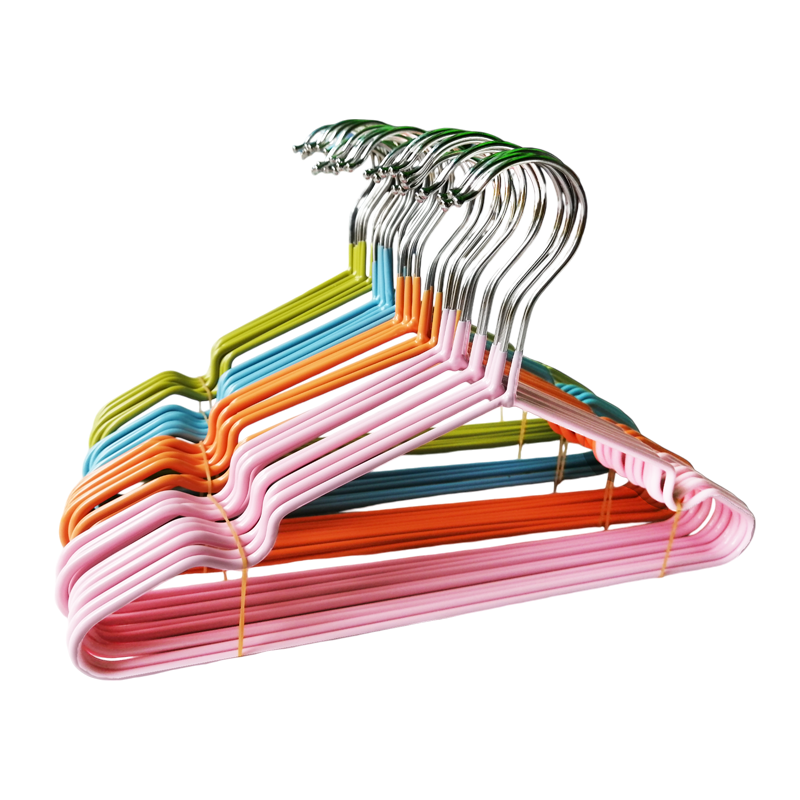 Rubber Coated Metal Clothes Hanger PVC Coated Kids Hanger for Wardrobe