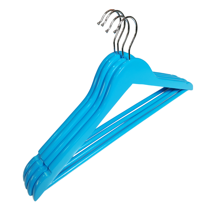 Dark Blue Wooden Hangers  Wood Shirt Dress Clothes Hanger with 360 degree Rotation Hook