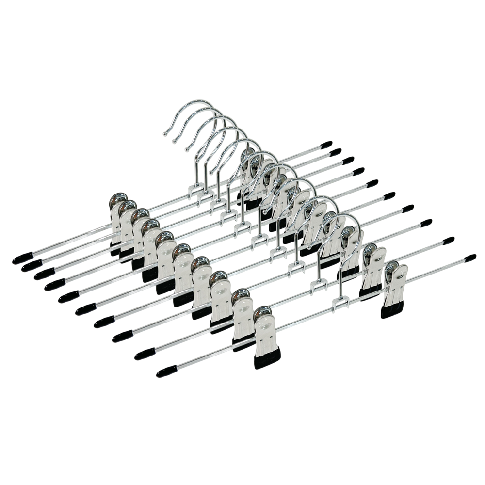 Pants Hangers with Clips Adjustable Skirt Hangers for Women Metal Pants Hangers for Jeans