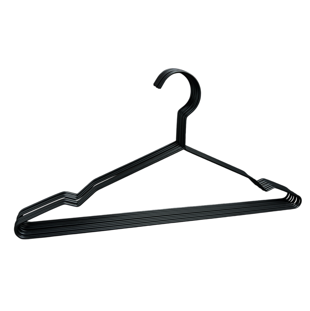 Heavy Duty Matte Black Metal Hangers 20 Pack Wire Black Clothes Hangers for Coat Suit