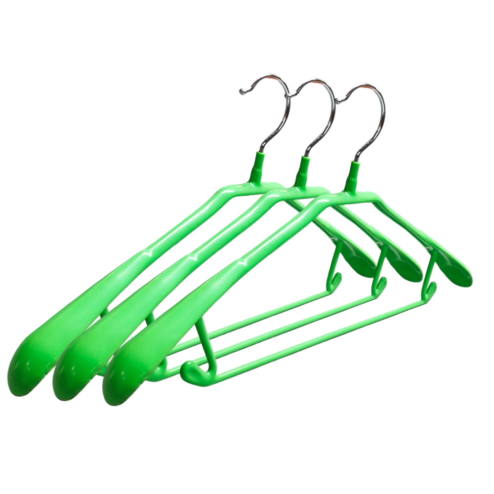 Standard Coat Hangers Non Slip PVC Coated Clothes Hanger No Shoulder Bumps Heavy Duty Clothing Rack for Dress Suit