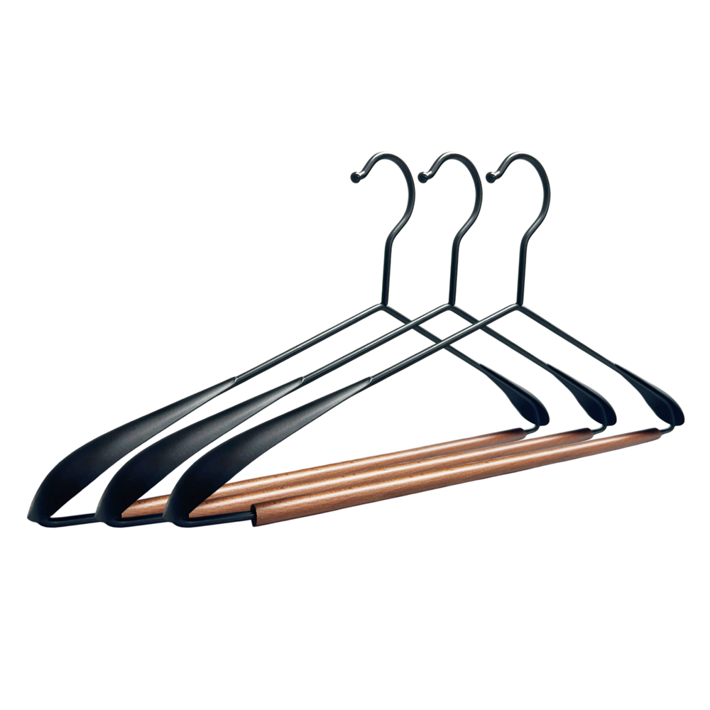 Clothes hangers metal wood clothes hager with slats shirts jackets & trousers