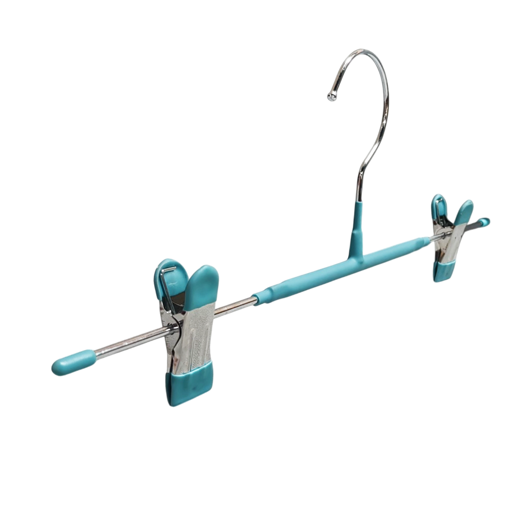 Thin Trouser Hangers with Adjustable Clips Space Saving Non-Slip Pant Hangers for Clothes Skirt Jeans Coat
