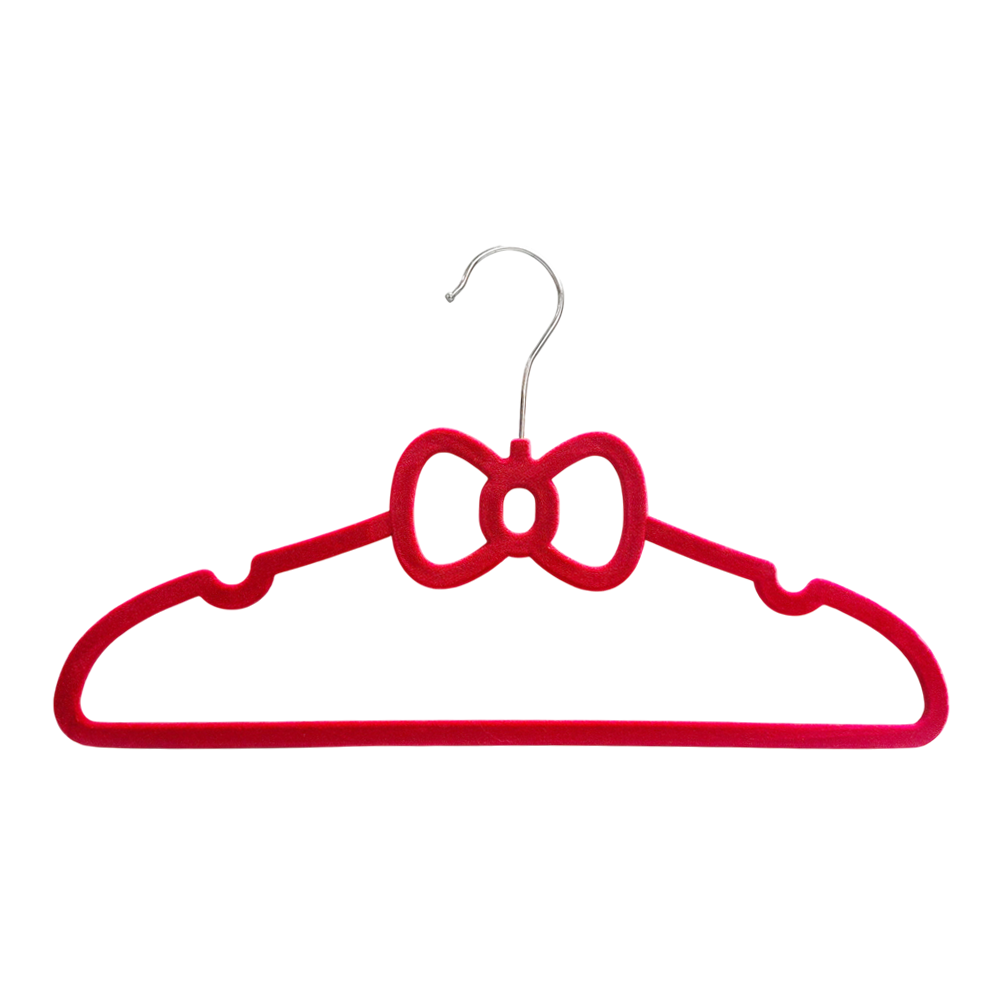  Luxury Red Velvet Coat Hangers Bow Tie Non Slip Clothes Hangers for Closet Organization Sturdy