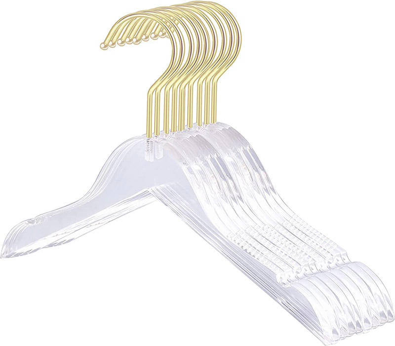 Recycled Plastic Coat Hanger with Notches for Adult Closet Percha De Plastico Transparente with Swivel Hook for Dress Suits