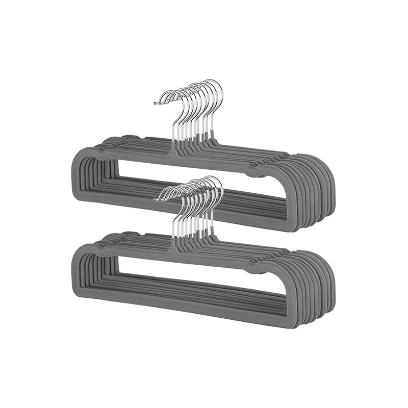 Velvet Pants Hangers with Non Slip Bar Felt SlacTrouser Hangers for Closet Slim Space Saving Closet Hangers