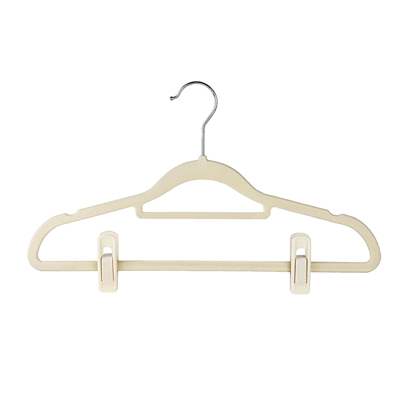 Owentek Beige Clips for Velvet Flocked Hangers Non-Slip for Trousers, Skirts & Garments Organization