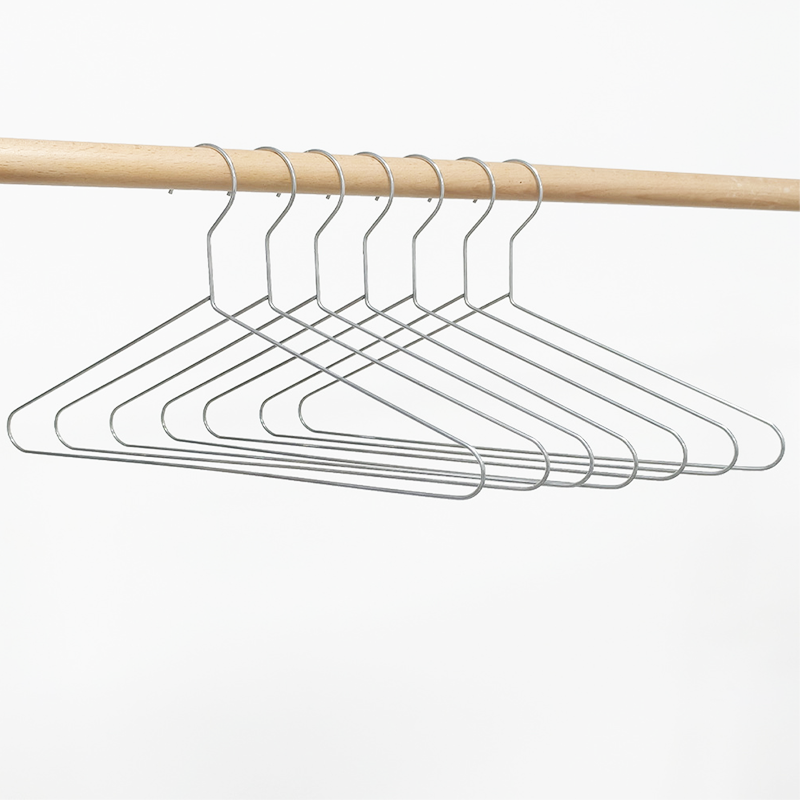 Seamless Iron Clothes Hanger Zinc-plated Ironware Clothes Hanger with Pearl Flocking Assembly Clothes Hanger